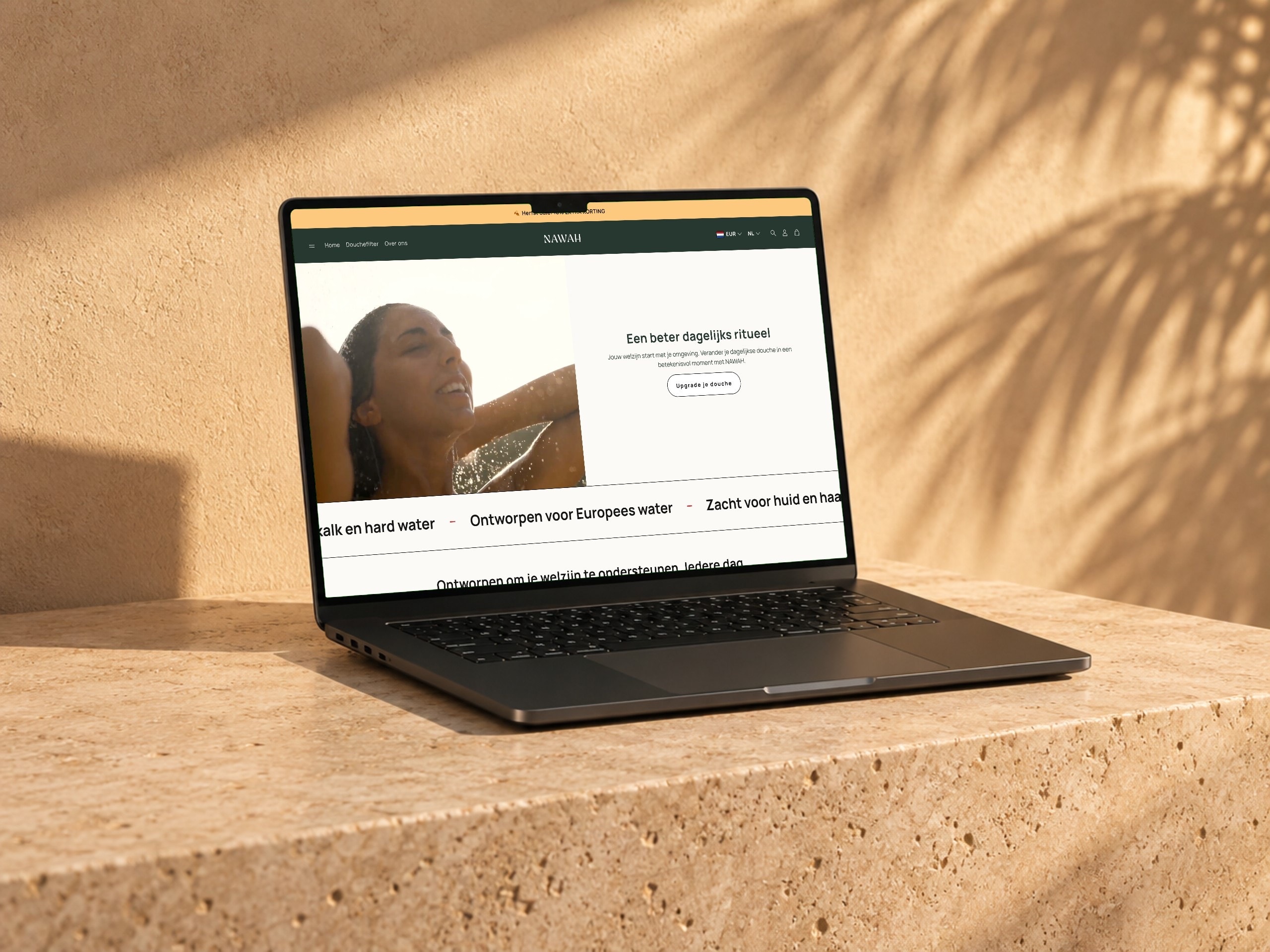 Nawah, Het bestaande thema geoptimaliseerd en de volledige webshop ingericht.