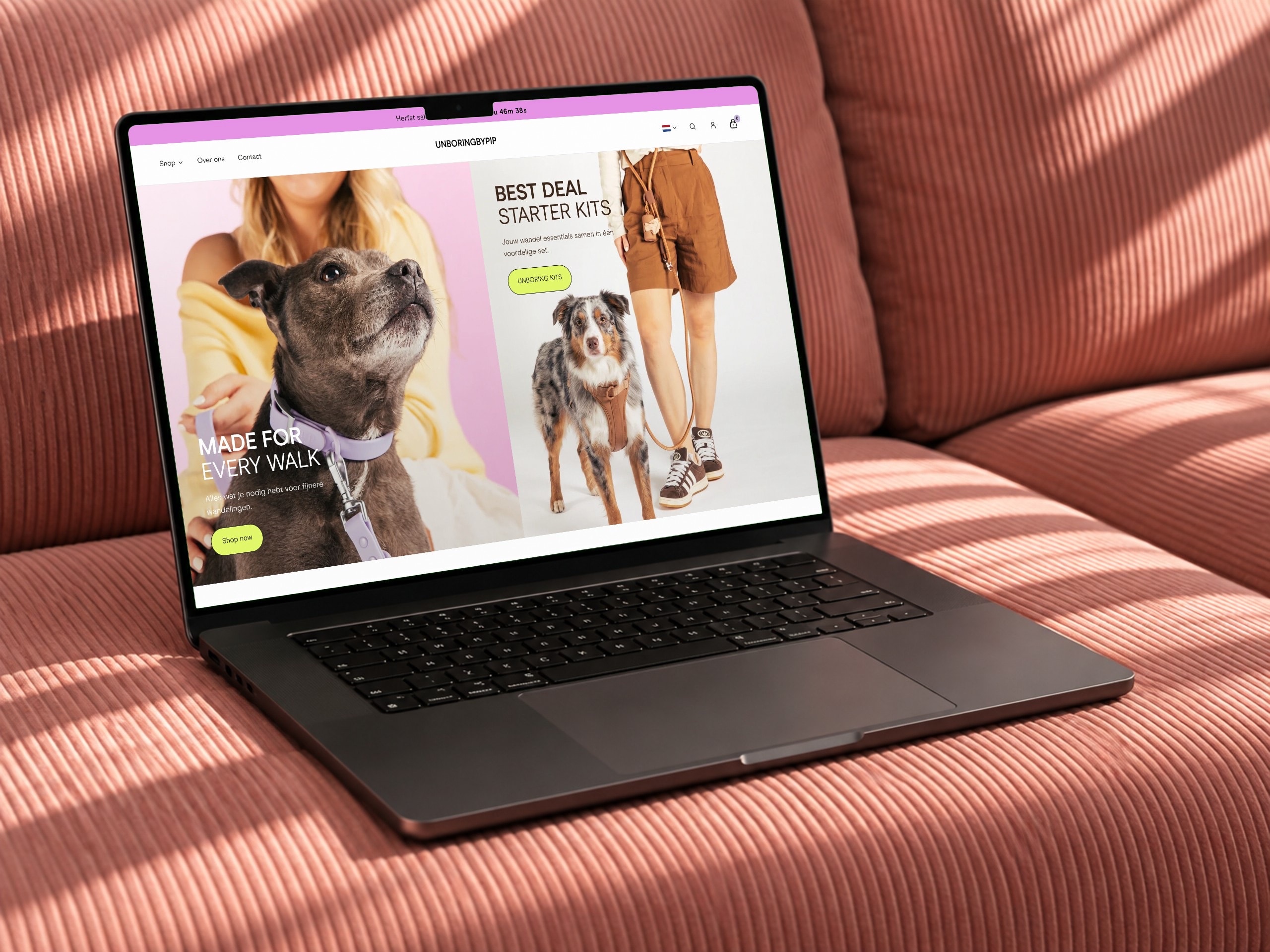 Unboringbypip, Van branding tot webshop. Alles voor een nieuw merk.